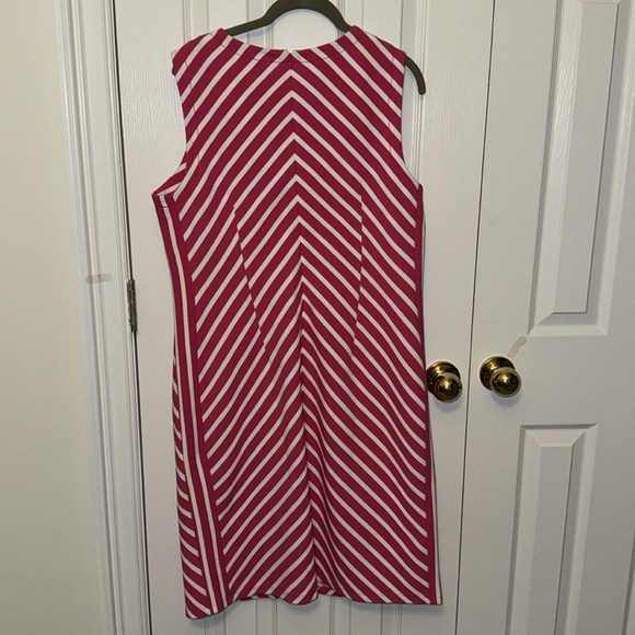 Talbots Pink and White Striped Dress - Picture 4 of 8